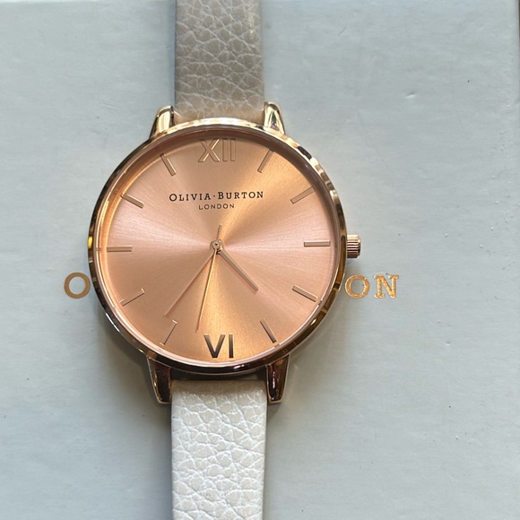 Sports Luxe 34mm Lustre Carnation & Rose Gold Bracelet Watch  OLIVIA BURTON Rose Gold and Cream Watch